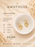 Aros corazon y circones