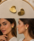 Aros Corazón Dorado