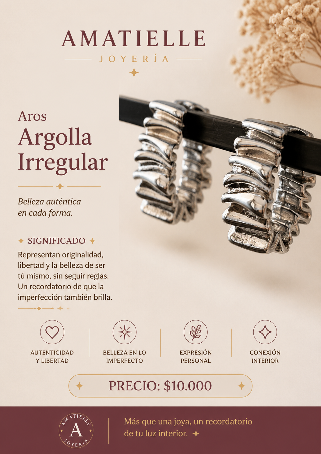Aros argolla irregulares