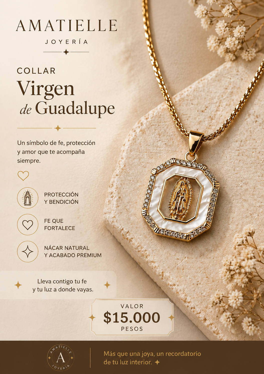 Cadena virgen de Guadalupe