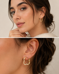 Aros Argolla Dorada con circones